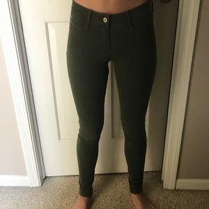 Dark Green Skin-right Jeans